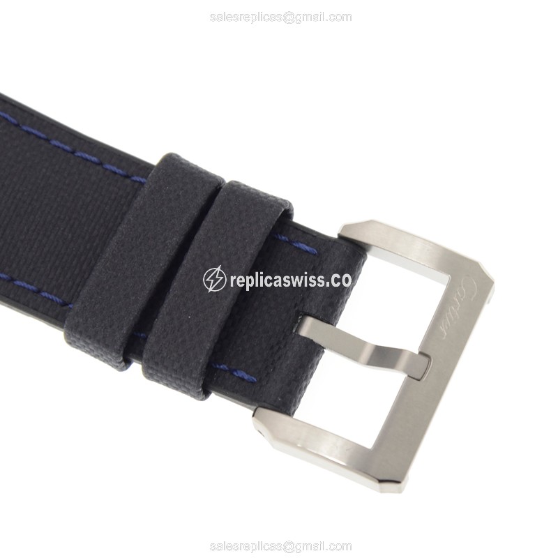 Cartier WSCA0010 Replica - Automatic - Steel Case - Blue Dial - Rubber Strap - View 4