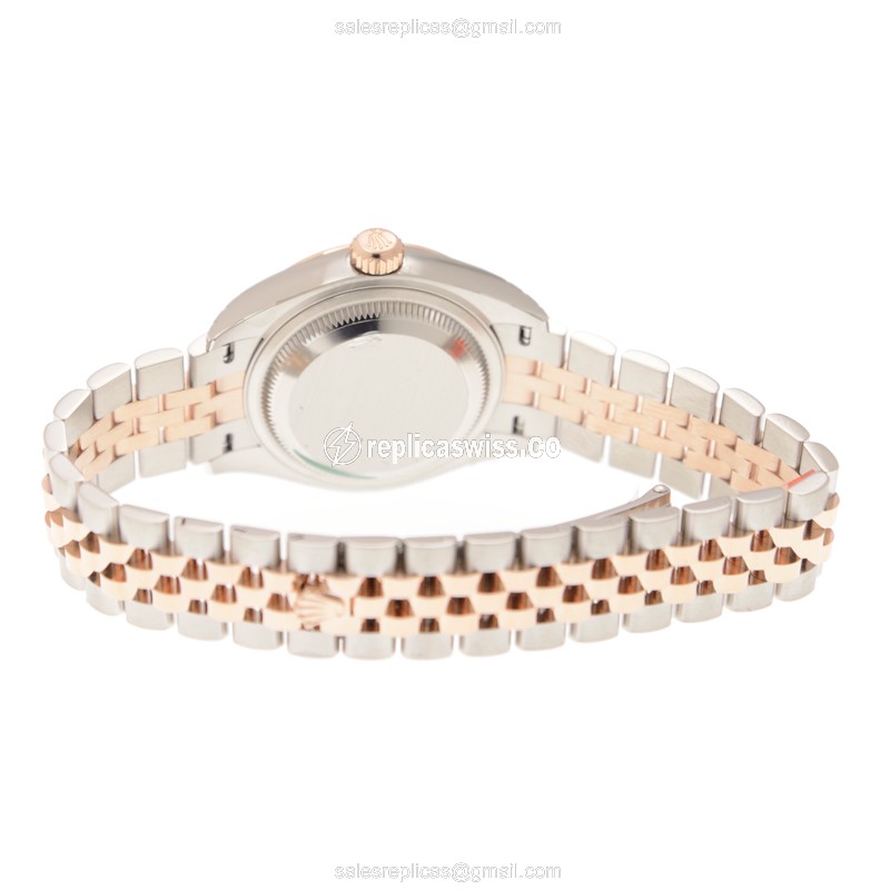 Rolex Datejust Replica - Automatic - 18kt Rose Gold & Steel Case - Pink Dial - View 4
