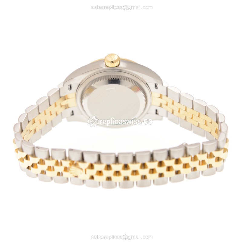 Rolex Datejust Replica - Automatic - 18kt Gold & Steel Case - Gold Dial - View 4