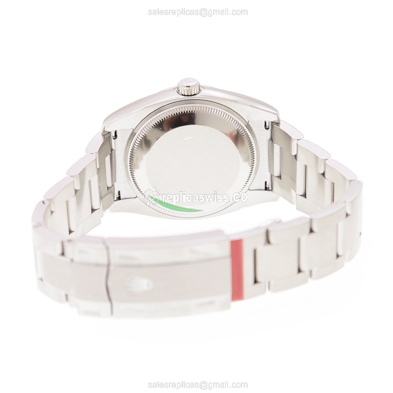 Rolex Oyster Perpetual Auto - Stainless - White Dial - Silver Steel Clasp - View 4