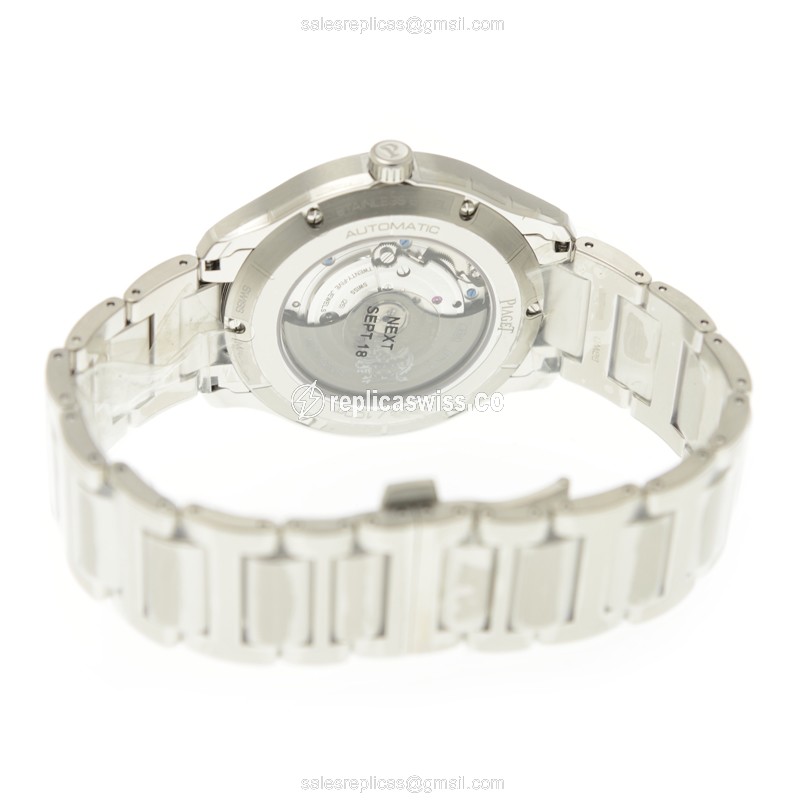 Piaget Polo Replica - Automatic - Blue Dial - Steel Case - Silver Steel Strap - View 4