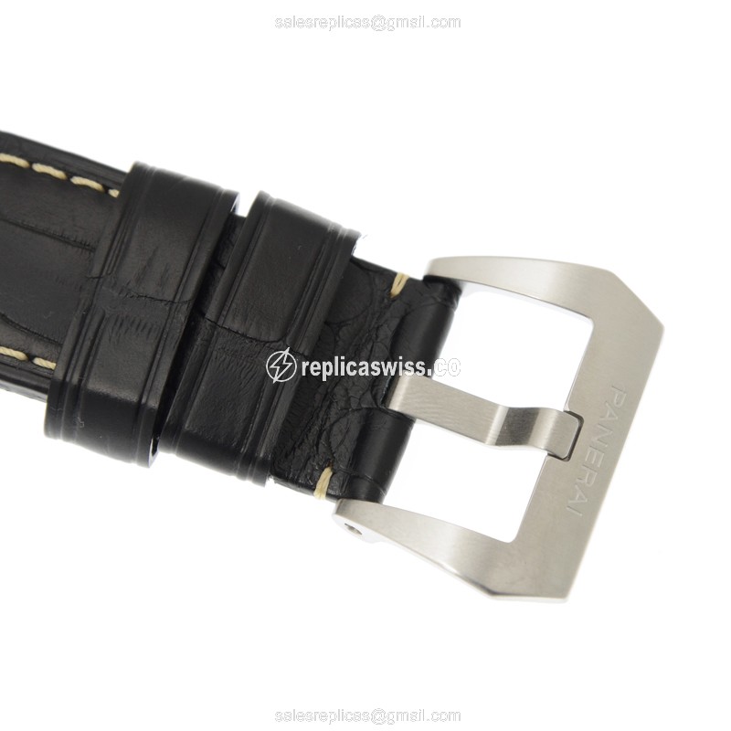 Panerai PAM01312 LUMINOR - Automatic - Steel Case - Black Dial - Alligator Black Strap - View 3