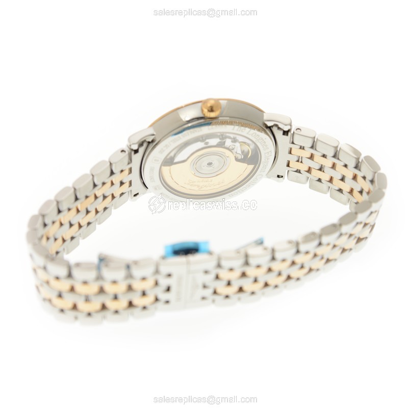 Longines Elegant Replica - Automatic - Silver Dial - Gold & Steel - View 4