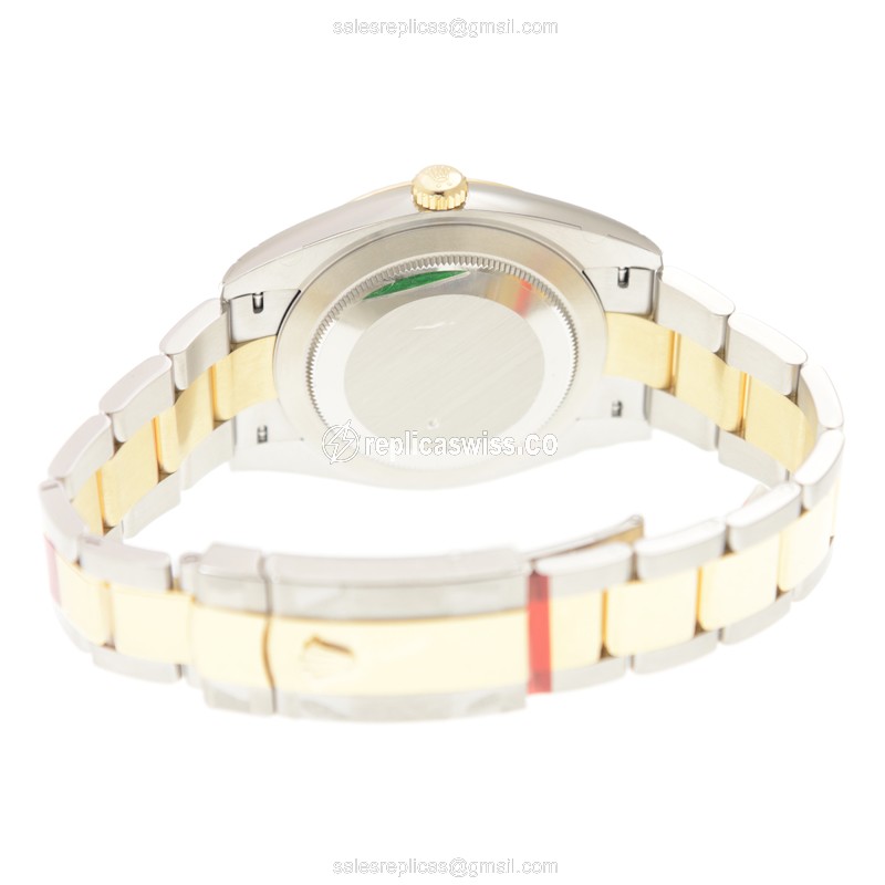 Rolex Datejust Replica - Automatic - 18kt Gold & Steel - Gold Dial, Clasp - View 4