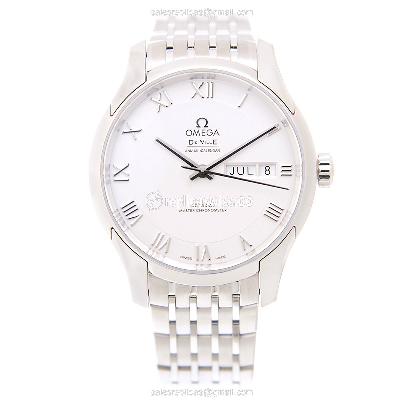 Omega DE VILLE Replica - Automatic - Stainless Steel - Silver Dial - Sapphire Crystal - Silver Strap - View 2