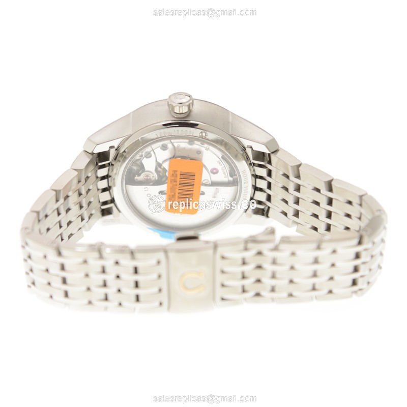 Omega DE VILLE Replica - Automatic - Stainless Steel - Silver Dial - Sapphire Crystal - Silver Strap - View 4