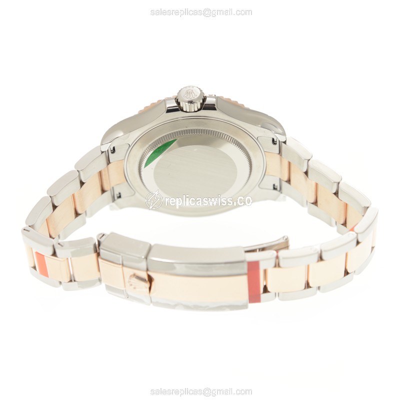 Rolex Yacht Master Replica - Automatic - 18kt Rose Gold & Steel Case - Brown Dial - View 4