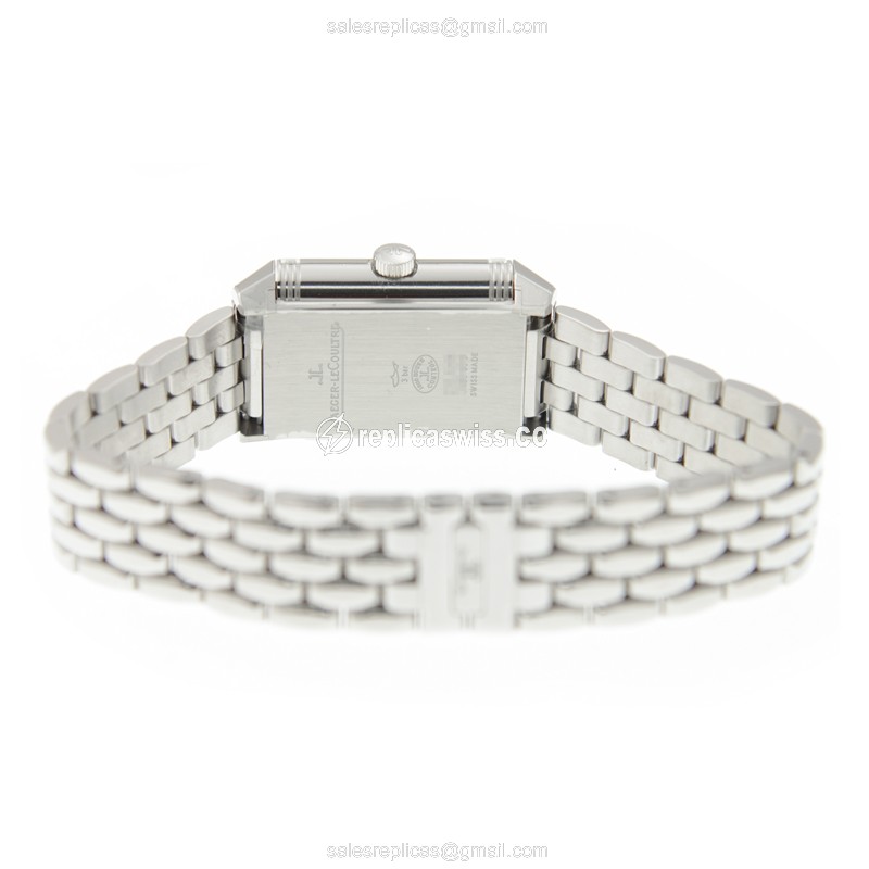 Jaeger-Lecoultre Q2668130 REVERSO - Automatic - Steel Case - Black Dial - Silver Steel Strap - View 4