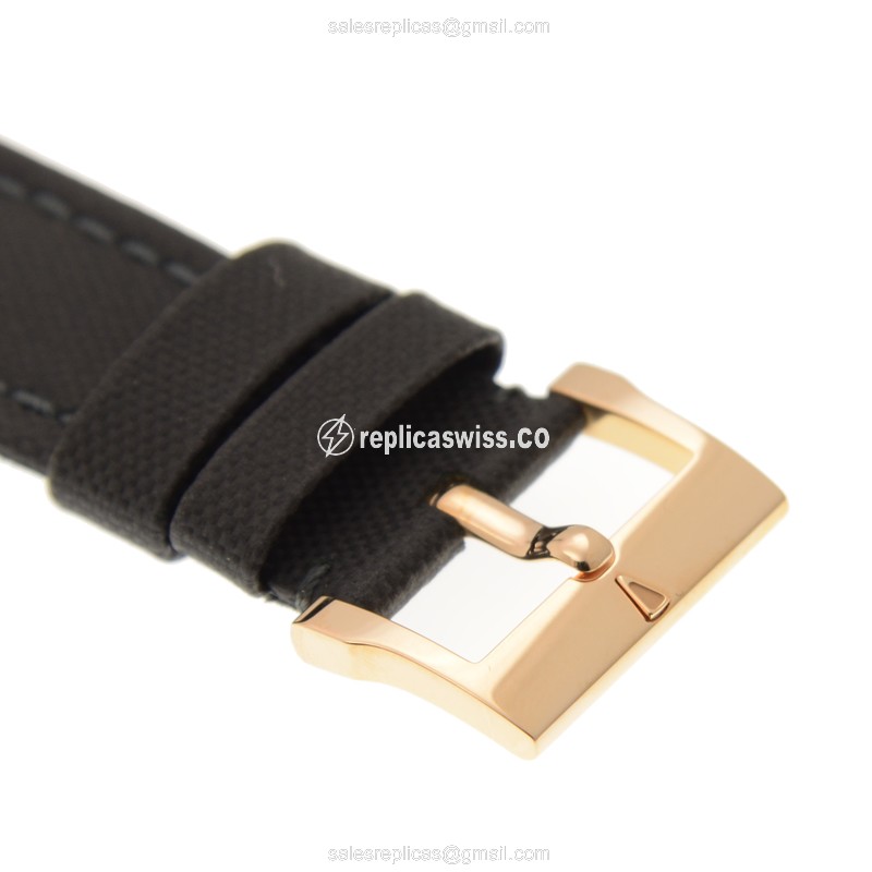 Blancpain 5085F-3630-52A Replica - Automatic - 18kt Rose Gold - Black Dial - Alligator Black Buckle - View 4