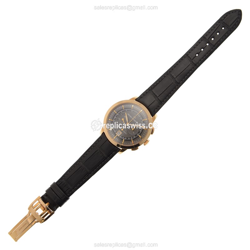 Girard Perregaux 1966 Replica - Manual Wind - 18kt Rose Gold - Gray Dial - Black Alligator Strap - View 2