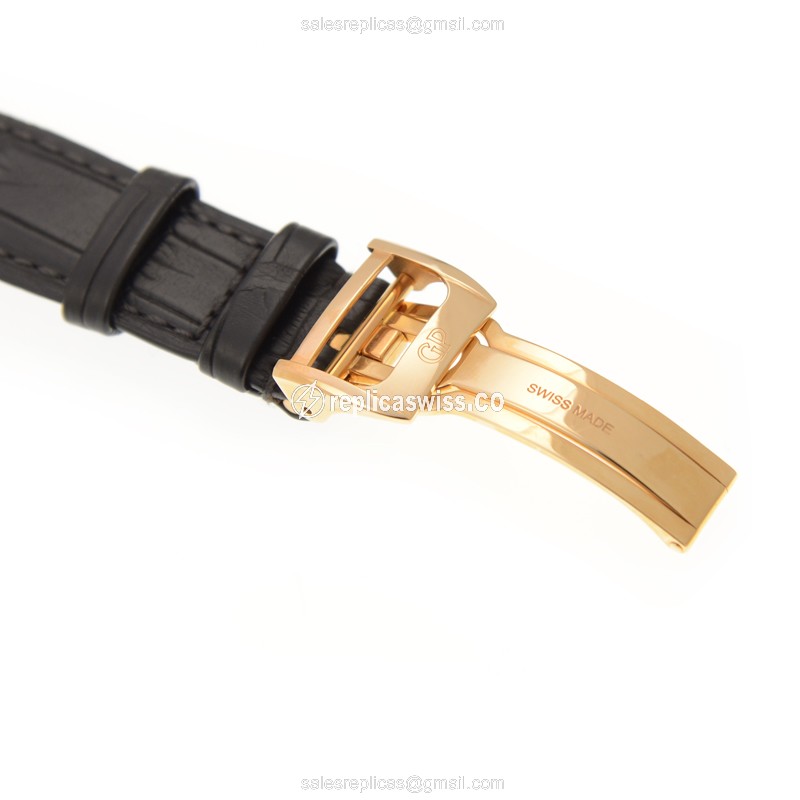Girard Perregaux 1966 Replica - Manual Wind - 18kt Rose Gold - Gray Dial - Black Alligator Strap - View 4
