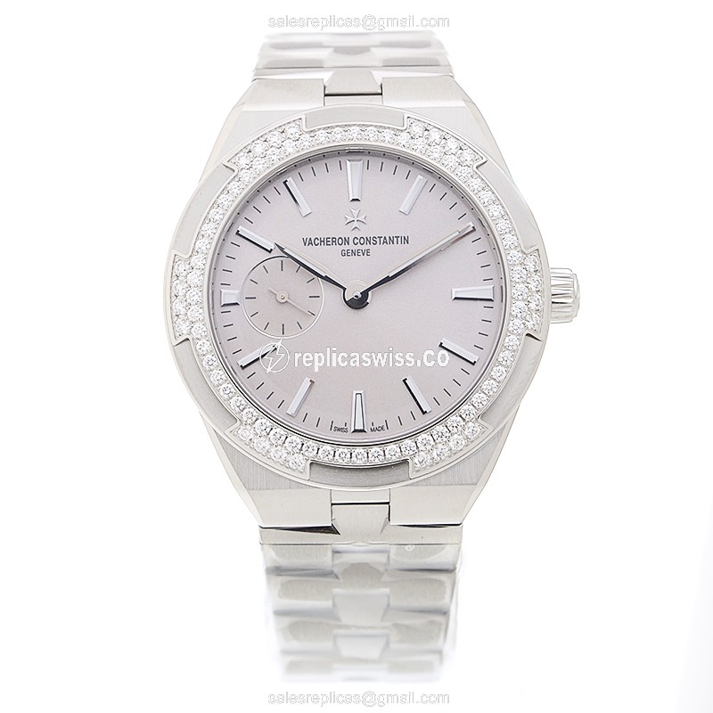 Vacheron Constantin Overseas Replica - Auto - Steel - Pink - View 2