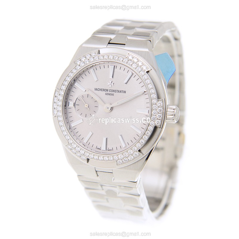 Vacheron Constantin Overseas Replica - Auto - Steel - Pink - View 3