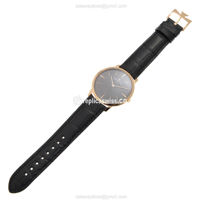 Vacheron Constantin 81180/000R-9162 PATRIMONY TRADITIONELLE - Manual Wind - 18kt Rose Gold - Dark Grey Dial - View 2