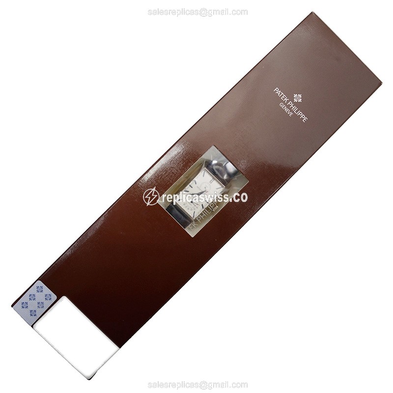 Patek Philippe 5200G-010 GONDOLO Manual Wind 18kt White Gold Watch - White Dial Buckle Clasp Black Alligator - View 2