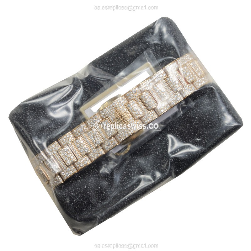 Patek Philippe 7021/1R-001 Replica - Automatic - 18kt Rose Gold Case - Diamond Dial & Clasp - View 2