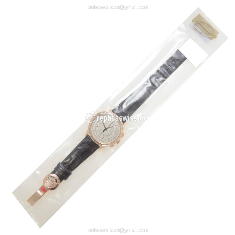 Patek 5975R Replica Watch - Automatic - Rose Gold - White - View 2