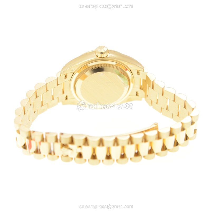 Rolex Datejust Replica - Automatic - 18kt Gold Case - Gold Dial - Gold Clasp - View 4