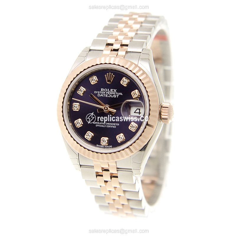 Rolex 279171GPUR_J LADY DATEJUST Automatic 18kt Rose Gold & Steel - View 3