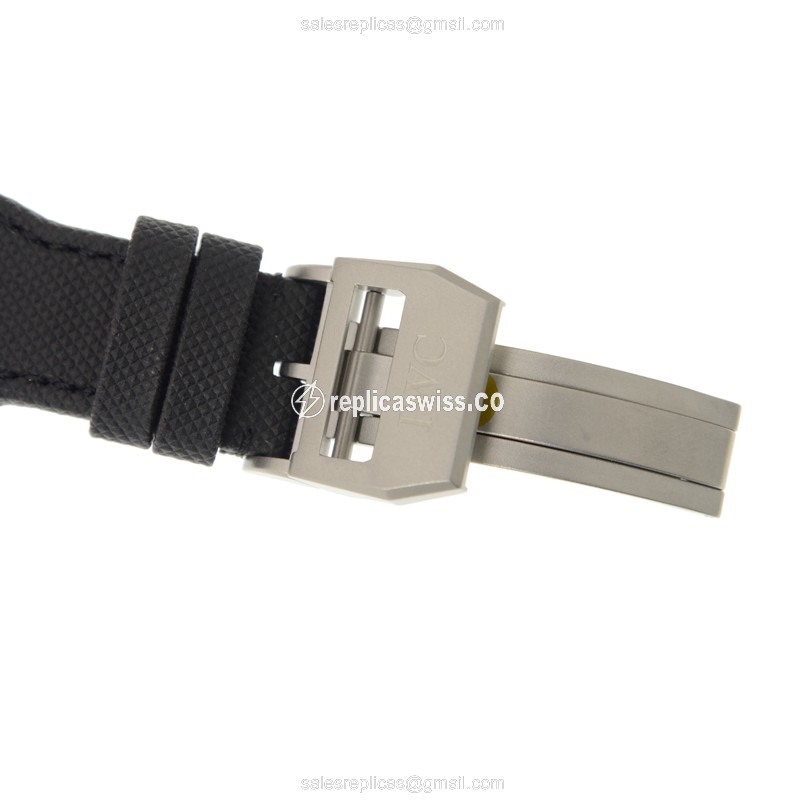 IWC IW502003 PILOTS Replica - Automatic - Ceramics Blue - Black Cowhide Strap - View 4