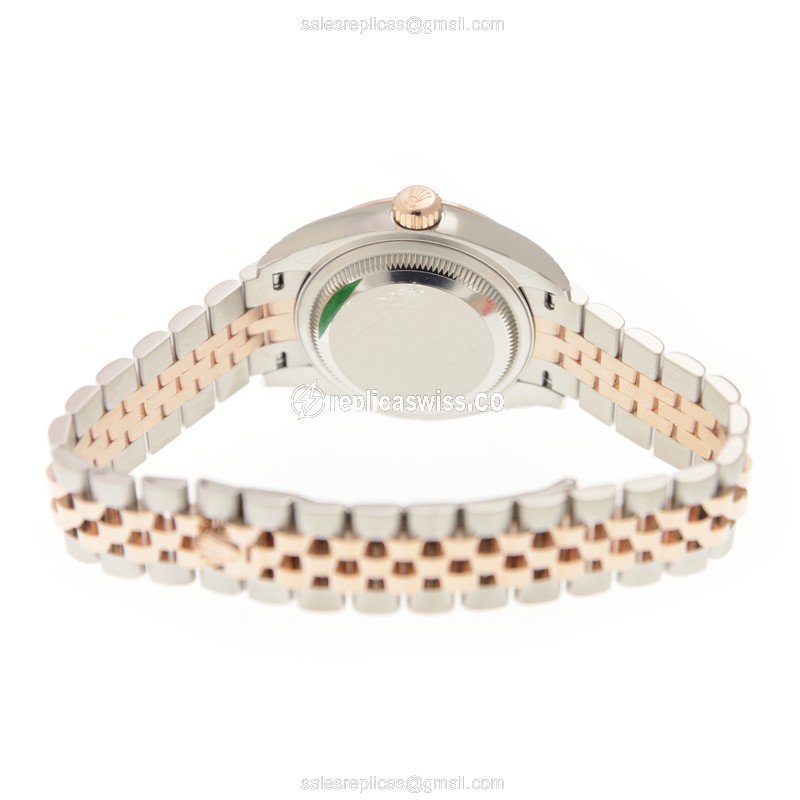 Rolex Lady Datejust Replica - Automatic - 18kt Rose Gold Case, Pink Dial - View 4