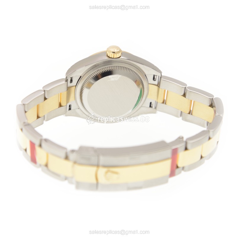 Rolex Datejust Replica - Automatic - 18kt Gold & Steel Case - Silver Dial - View 4