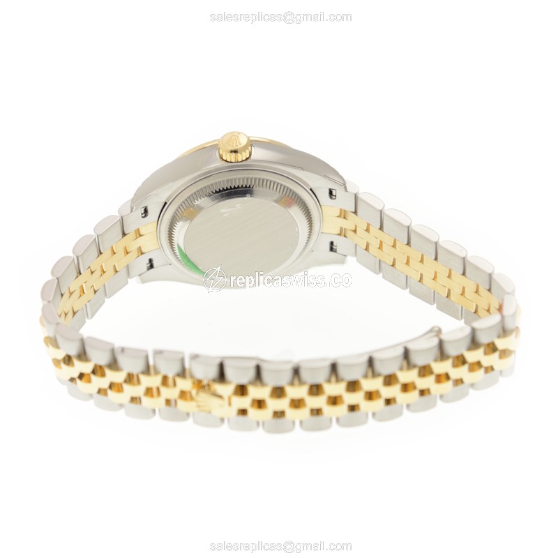 Rolex Datejust Replica - Automatic - 18kt Gold - Diamond Accents - Steel Case - View 4