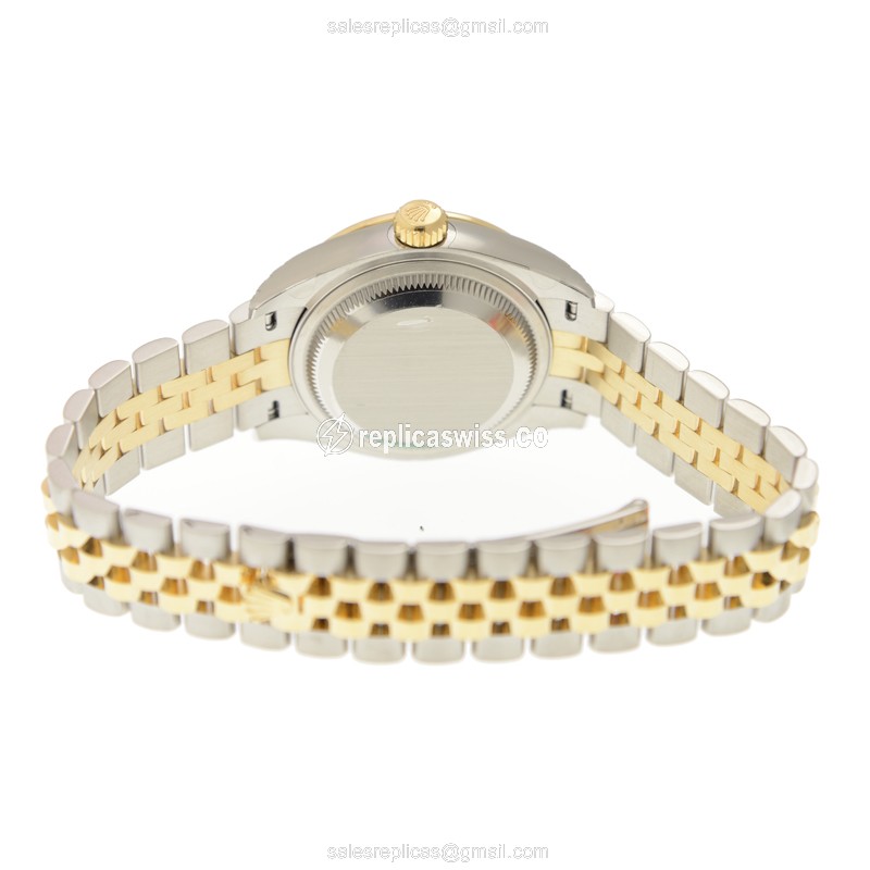 Rolex Datejust Replica - 18kt Gold - Automatic - Silver Dial, Diamond Accent - View 4