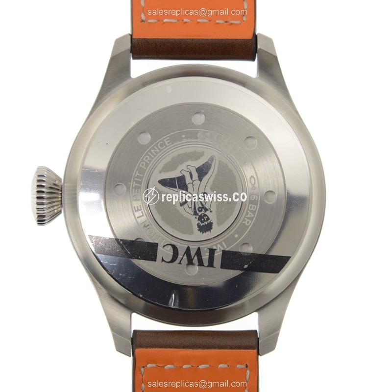 IWC IW500916 PILOTS Replica - Automatic - Steel Case - Blue Dial - Brown Cowhide Strap - View 3