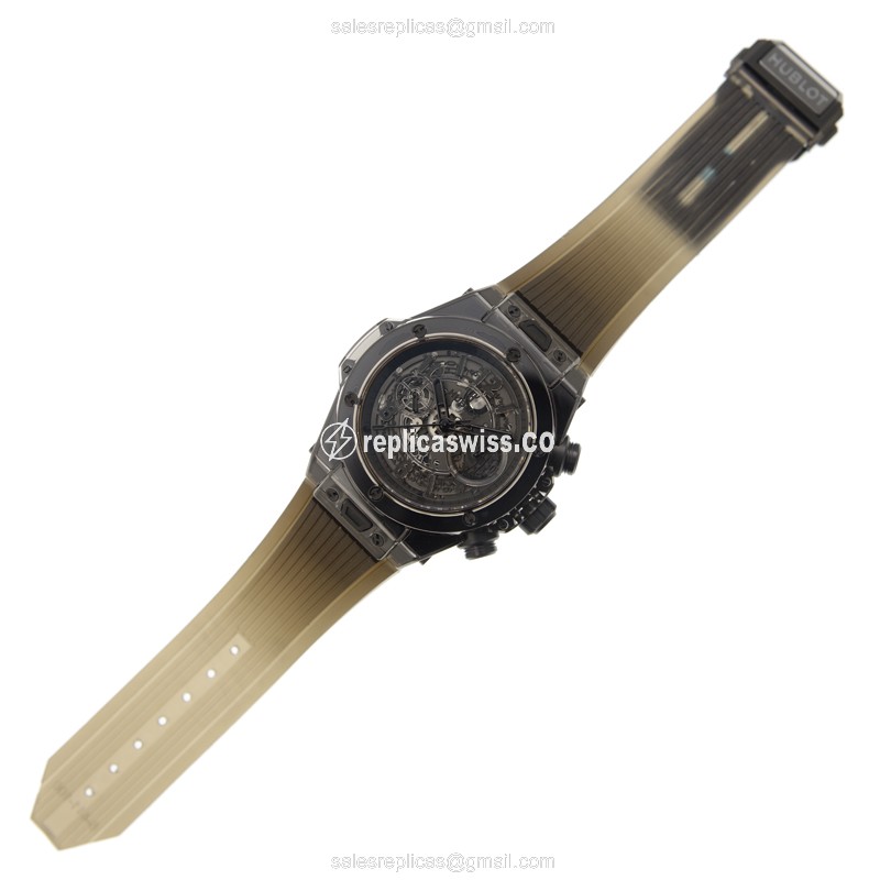 Hublot Big Bang Replica - Automatic - Sapphire Crystal - Gray Dial - Rubber Strap - View 2