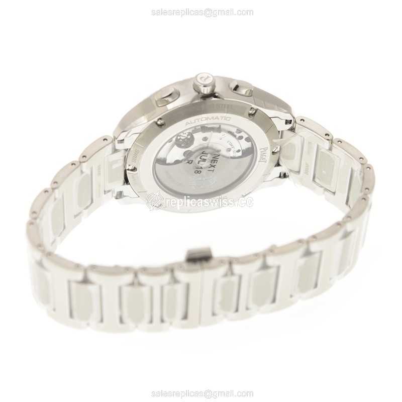 Piaget Polo Automatic - White Dial - Steel Case - Silver Steel Strap - View 4