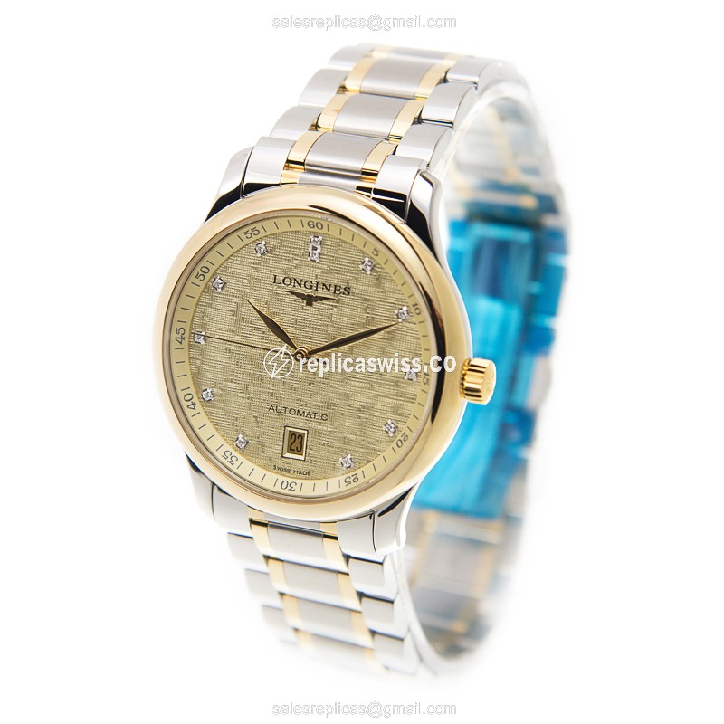 Longines L2.628.5.38.7 Replica - Automatic - Gold Dial - Gold Clasp - View 3