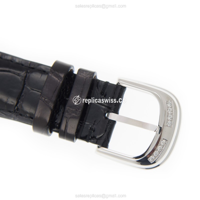 Franck Muller 8880 B S6 SQT D AC GENEVE Automatic - Skull Dial - Diamonds - Buckle Clasp - Black Alligator Strap - View 4
