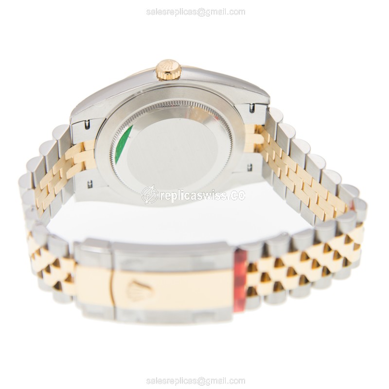 Rolex Datejust Replica - Automatic - 18kt Gold & Steel - Gold Dial - Gold Clasp - View 4
