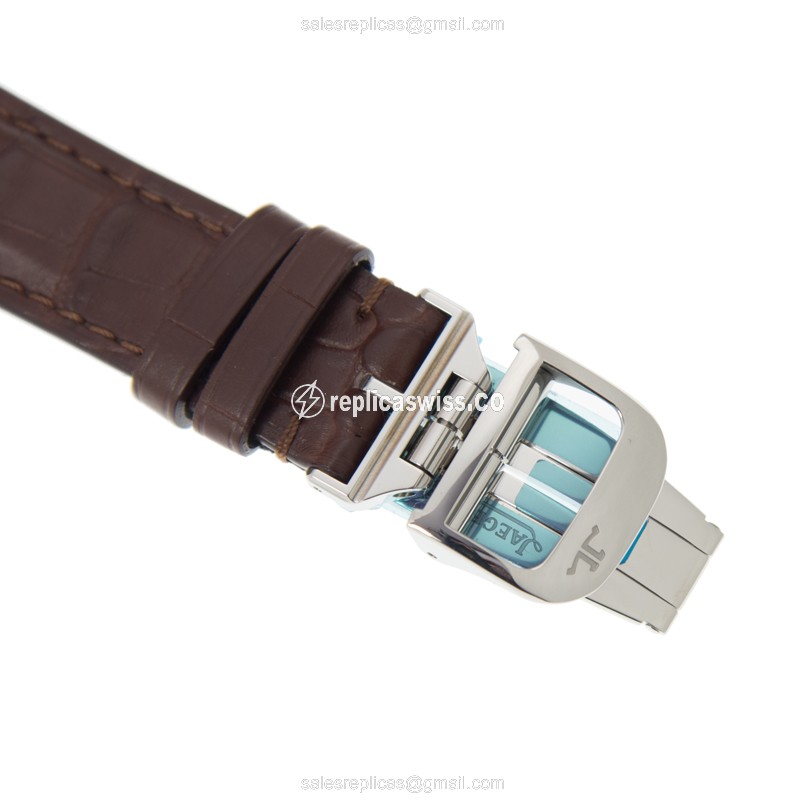 Jaeger-Lecoultre Q2708410 REVERSO - Manual Wind - Stainless Steel - White Dial - Brown Alligator Strap - View 4