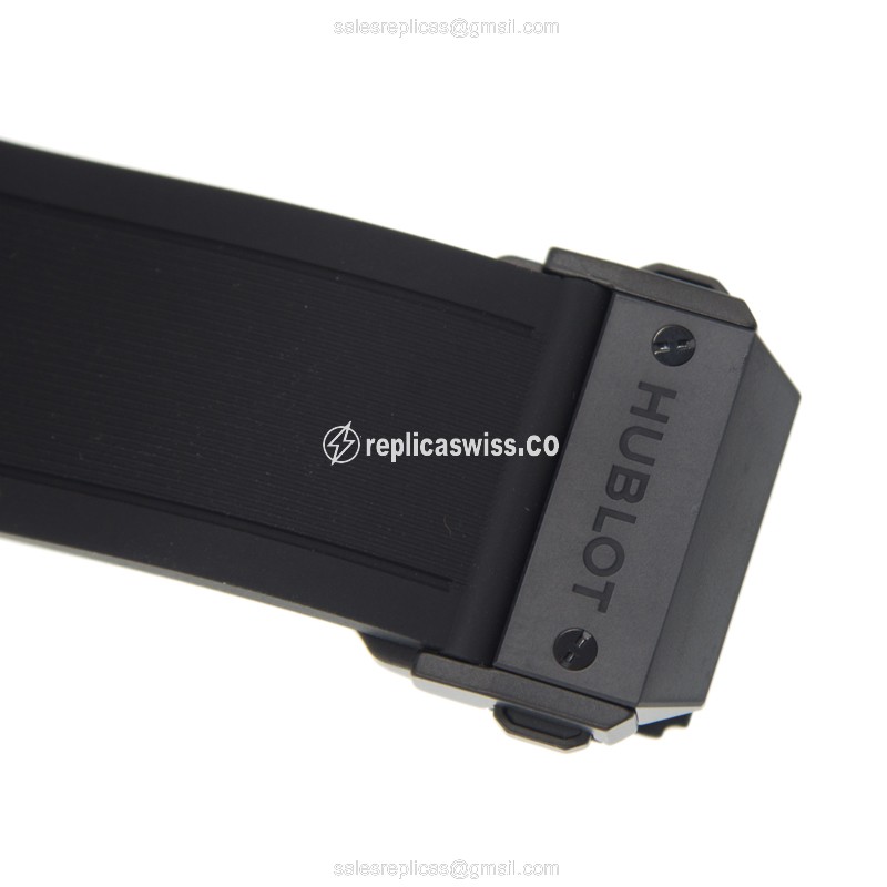 Hublot Spirit of Big Bang Replica - Automatic - Ceramic - Black Dial - Black Rubber Strap - View 4
