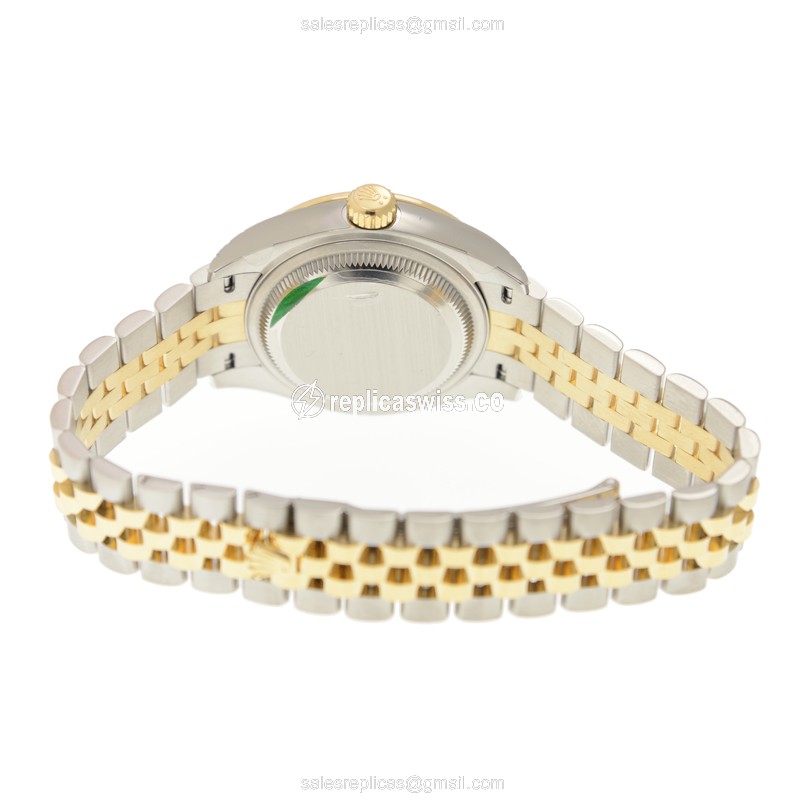 Rolex Datejust Replica - Gold & Diamond - Automatic - 18kt Gold Case - White Dial - View 4