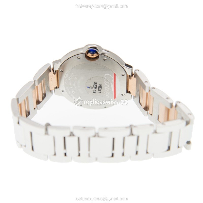 Cartier Ballon Bleu Replica - Automatic - Pink Dial - Steel - View 4
