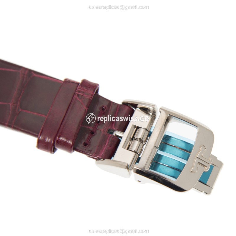 Jaeger-Lecoultre Q3563430 Rendez-Vous Replica - Auto - 18kt White Gold - Diamond - White Dial - Black Alligator Strap - View 4
