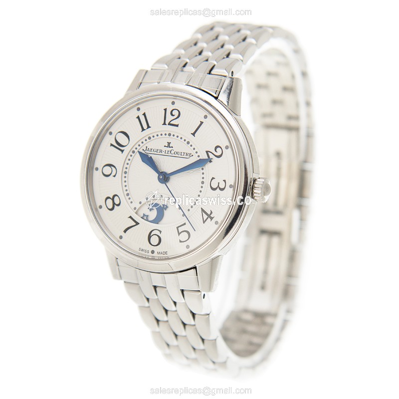 Jaeger-Lecoultre Rendez-Vous Automatic - White Dial - Silver Steel Case - Steel Band - View 3