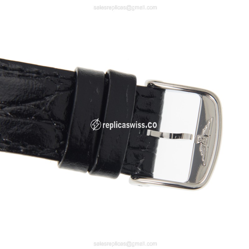 Longines Lyre Quartz - Stainless Steel Case, White Dial - Black Alligator Strap - View 4