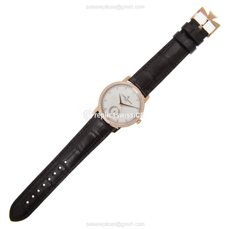 Vacheron Patrimony Replica - Manual Wind - Rose Gold - White - View 2