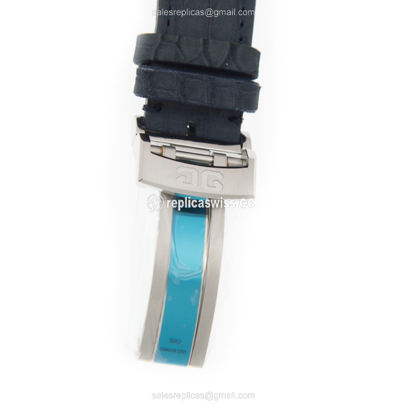 Glashutte 1-90-02-46-32-30 PANO - Automatic - Steel - Blue Dial - Blue Alligator Strap - View 4