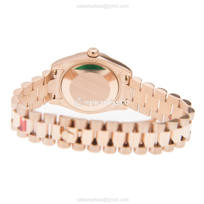 Rolex Datejust Replica - Automatic - 18kt Rose Gold - White Dial - View 4