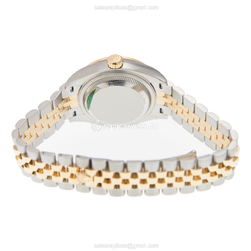 Rolex Datejust Replica - 18kt Gold - Green Dial - Automatic - Steel Clasp - View 4