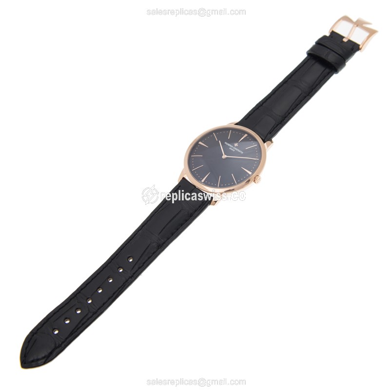 Vacheron Patrimony Replica - Auto - Rose Gold - Black Dial - View 2
