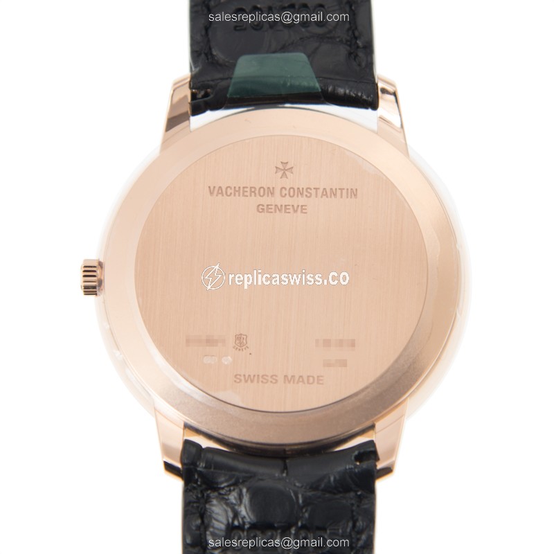 Vacheron Patrimony Replica - Auto - Rose Gold - Black Dial - View 3