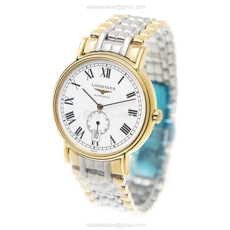 Longines Presence Replica - Automatic - Gold-Plated Case - White Dial - View 3