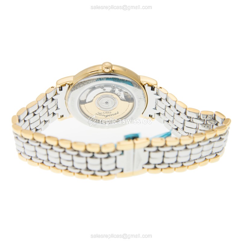 Longines Presence Replica - Automatic - Gold-Plated Case - White Dial - View 4