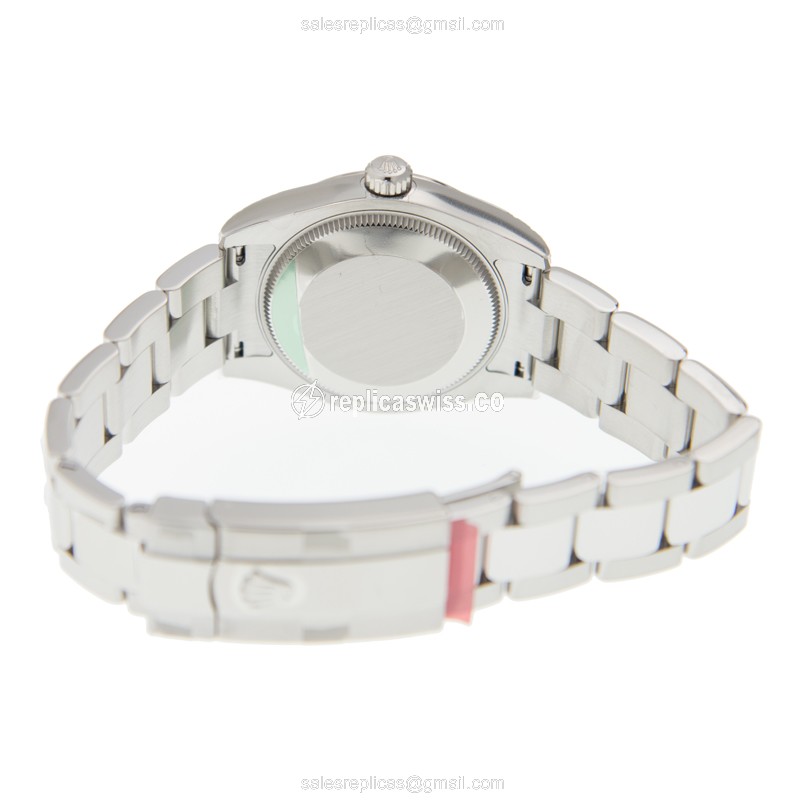 Rolex Datejust Replica - Automatic - White Gold & Steel - Black Dial - View 4